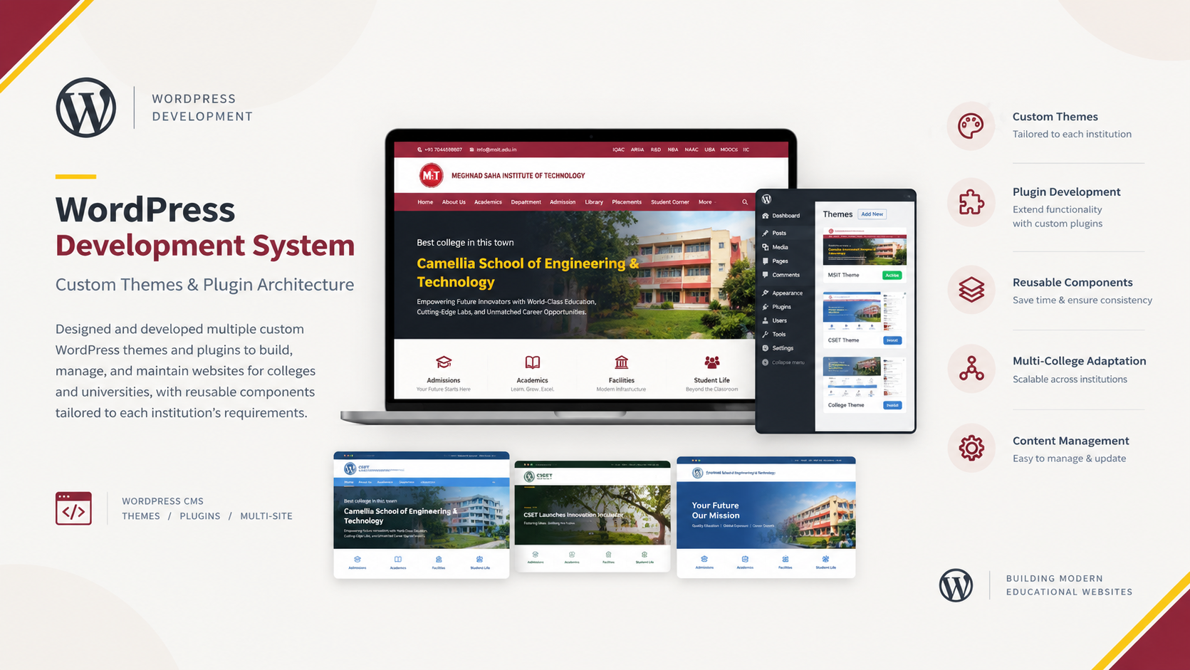 Custom college and university websites